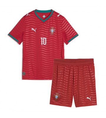 Portugal Bernardo Silva #10 Hjemmebanetrøje Børn VM 2026 Kortærmet (+ Korte bukser)